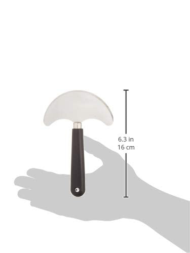 Sammons Preston Lightweight Rocker Knife with Black Plastic Handle, 6"Long, 1oz, Stainless-Steel Blade is 1.75" Long & 4" Wide, Easy Hold Utensil Cuts with Rocking Motion, Adaptive Dining Aid