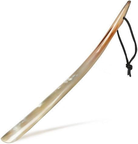 Shoe Horn Made with Real Horn Handmade. Easy Grip Long handle Shoehorn for Men,Women Seniors, Pregnancy, Elderly, back pain, tall people and kids Shoes & Boots.Best Gift Idea Home or Travel Use.(17'')