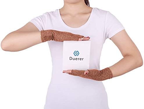 Duerer Arthritis Gloves Women Men, Carpal Tunnel, Rheumatiod, Tendonitis, Fingerless Hand Thumb Compression Gloves
