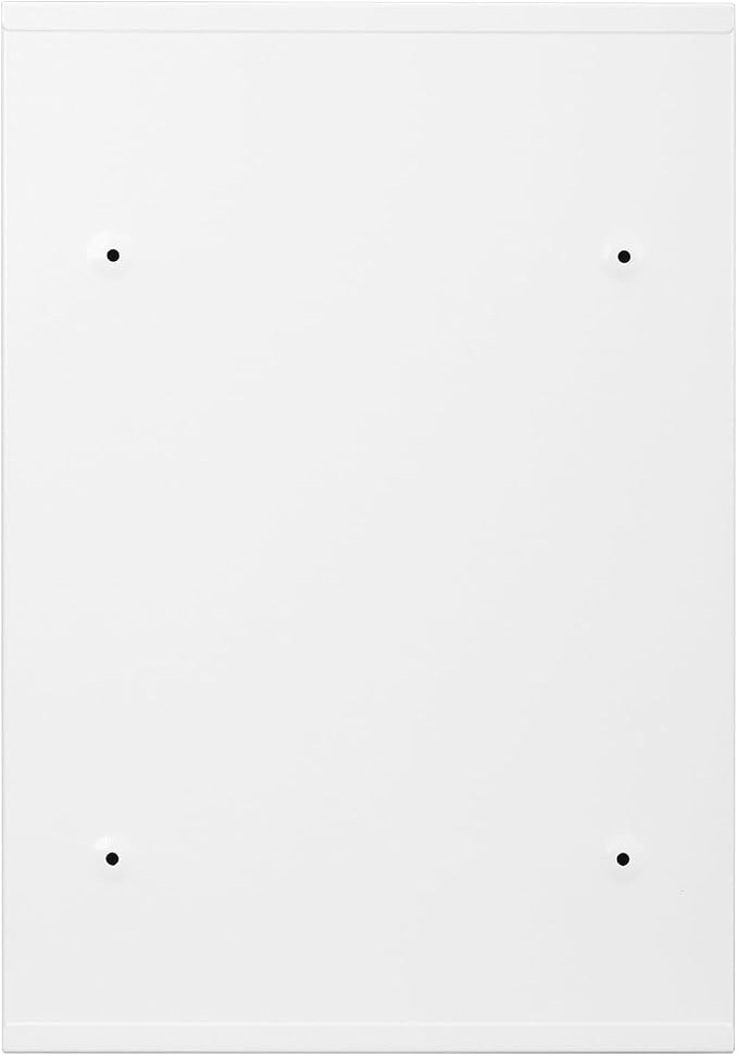 KYODOLED Locking Wall Mount Mailbox for Outside, Drop Box, X-Large, White | Heavy-Duty Steel, Outdoor Mail Box with Key Lock, Large Capacity, Home, Office & Apartment Use, 16.2H × 11.2L × 4.6W In