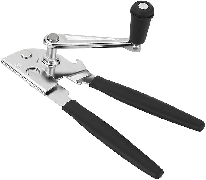 Manual Can Opener,Heavy Duty Easy Ergonomic Crank for Seniors & Arthritis | Commercial Stainless Steel,Smooth Edge,Easy to Use,Long handle,Works Quickly,for Restaurants & Home Kitchens
