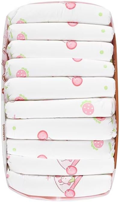 Landofgenie Adult Diaper Printed Diaper with Tabs 10 Pack (Medium 28"-38") | 5000 mL Absorbency, Side Leak-Proof Barriers, Elastic Cuffs & Waistband, Adjustable Tabs