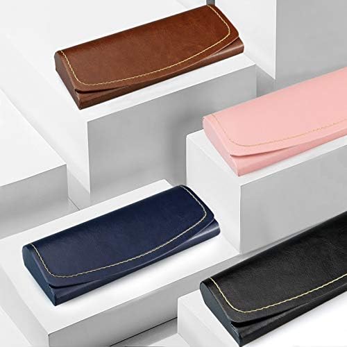 LifeArt Eyeglass Case Hard Shell, Portable Sunglass Case, Fashionable PU Leather Eyeglass Case, Lightweight