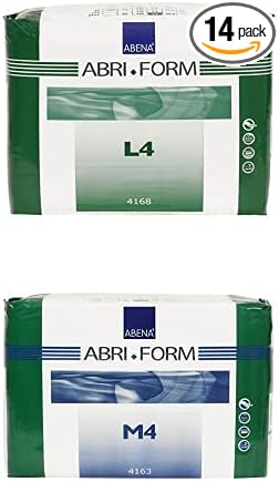 Bundle of Abena Abri-Form Comfort Level 4, Large, 12 Count + Abena Abri-Form Comfort, Level 4, Medium, 14 Count