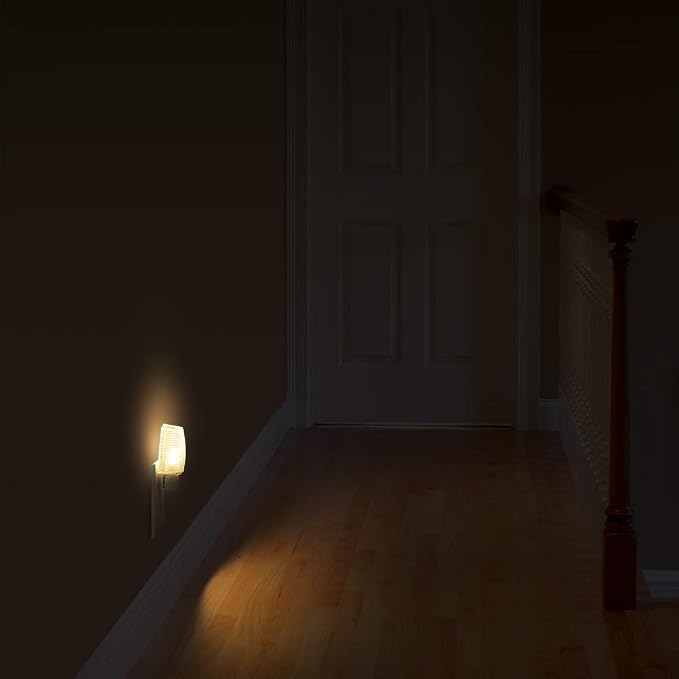 Emotionlite Plug-in LED Night Light, Dusk to Dawn Sensor, Warm White 6 Pack | Warm white sensor night light, ideal for nursery, bedroom, bathroom, hallway, stairs & kitchen