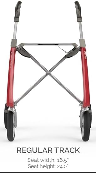 byACRE Carbon Ultralight Rollator Walker - 10.6 lbs Adult Walkers with 4 Wheels and Seat - Lightweight Seated Walkers with Wheels - Foldable Rolling Walker with Seat - Walker for Adults