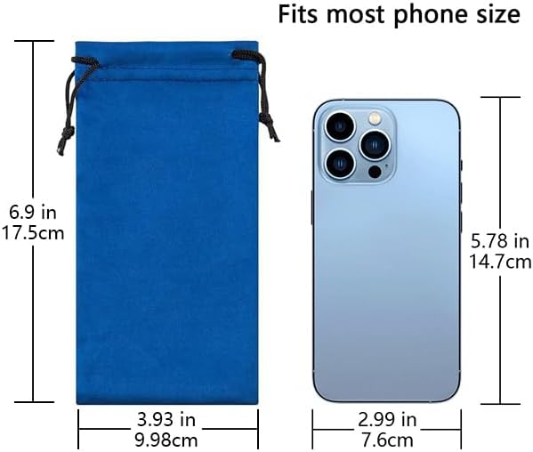 TRIUMPH VISION Glasses Case Soft Eyeglass Case Sunglass Pouch Cloth 3 Pack | Thick Microfiber Pouch Drawstring Pouch Eye Glass Bag Sunglasses Sleeve Storage, Lens Protection Cover,Cleaning Lens Screen