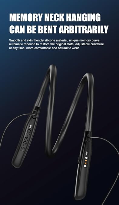 CZ-T01 Neckband Hearing Amplifier & Aids with free APP and Bluetooth 50dB Gain for Moderate-Severe Hearing Loss, 34-Channel Noise Cancelling, 30H Rechargeable,preventing loss, keeping devices safe