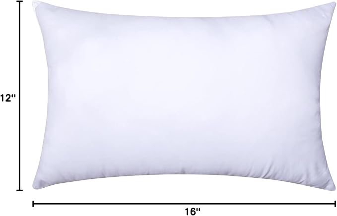 MIULEE 12x16 Inch Throw Pillow Insert for Couch Sofa Bed | Premium Virgin Filling, Soft Brushed Fabric, Rectangle Decorative Pillow,Lumbar Support