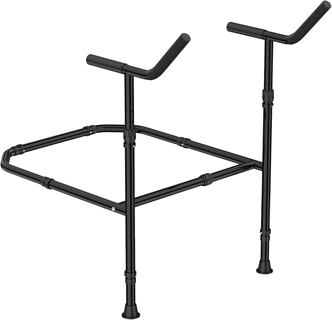 Stand Assist for Couch and Sofa with Support Legs, Height Width Adjustable Standing Aid for Elderly, Disabled, Patients and Seniors with Mobility Issues Portable Couch Handle for Chair (Black)