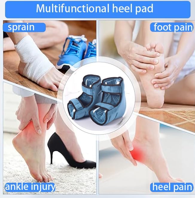 2PCS Heel Protector Cushion-Foot Support Pillow,Anti-Decubitus Heel Pad for Heel Pain Relief,Pressure Sores,Pressure Sores,Bed Sores,Plantar Fasciitis,Adjustable in Size