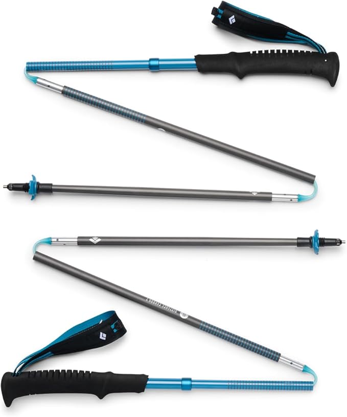 BLACK DIAMOND Distance Z Trekking Poles (Pair) | Ultralight | Foldable Z-Pole Design | Trail Running & Hiking Stability