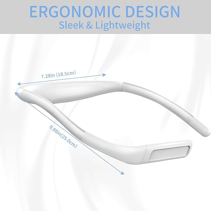 LED Neck Reading Light, Book Light for Reading in Bed, Adjustable Brightness Desk Lamp, 3 Color Modes, Flexible Arms for Repairing, Night Running, Walking, Knitting, Camping