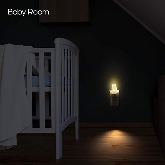 Emotionlite Plug-in Night Light, Dusk to Dawn Sensor, Warm White, 8 Pack | Warm white sensor night light, perfect for nursery, bedroom, bathroom, hallway, stairs & kitchen