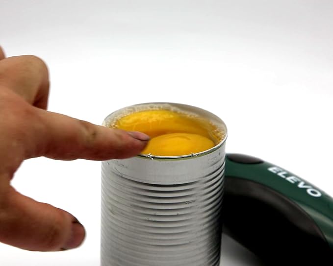 ELEVO Electric Can Opener – USB-C Rechargeable, Hands-Free Automatic Tin Opener | 360° One-Touch Smooth Edge, Magnetic Lid Lifter & Stuck Lid Remover | Portable & Safe Kitchen Tool