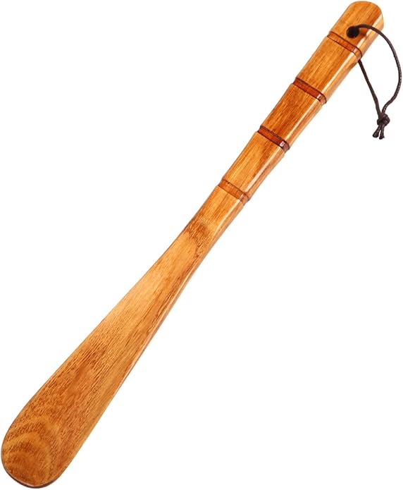Premium Wooden Shoe Horn, 1 PCS Shoehorns Durable, 13" Long Handle Shoe horns, Lazy Shoe Helper Spoons for Seniors, Kids, Pregnancy, Men, Women