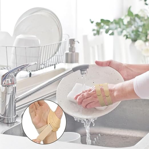 AKSO MEDICOS CMC Thumb Brace - Comfortable Thumb Splint for CMC Joint Pain, Osteoarthritis, Tendonitis, Arthritis, CMC Joint Thumb Arthritis Brace for Women & Men (Right Hand, Large, Beige)