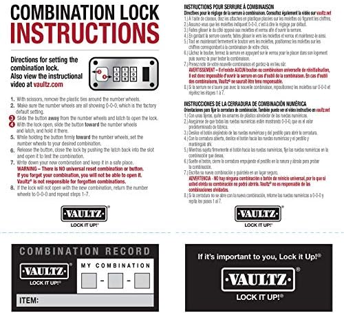 Vaultz Locking Cash Box with Bill and Coin Tray, Combination Lock, 8.5 x 4 x 10 Inches, Tactical Black (VZ00308)