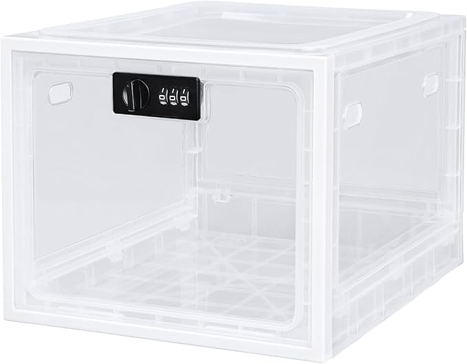 Lalifebuss Medicine Lock Box, Medication Lockable Container for Refrigerator Food Safe Locking Box Tablet Phone Locked Box for Kitchen Home School and Office Safety