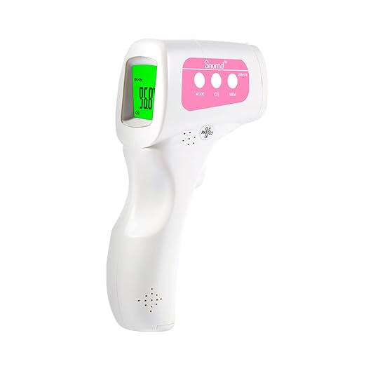 Non-Contact Forehead Thermometer for Baby, Kids & Adults | 3-in-1 thermometer, 1s accurate reading, body/object/room temp, fever alert & silent mode