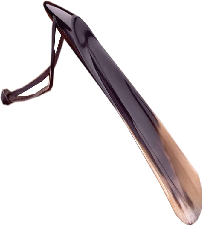 5MOONSUN5 Shoe Horn Made with Real Horn Handmade. Home or Travel Use. Shoehorn for Men or Women Shoes & Boots. Best Gift Idea. (SHOE-12'')