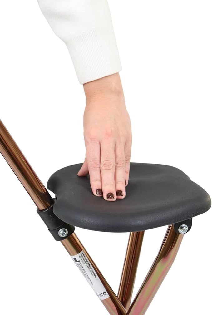 PEPE Mobility Folding Cane with Seat (32.5" Height), Walking Cane with Seat for Travel, Men and Women, 3-Leg Seat, Aluminium