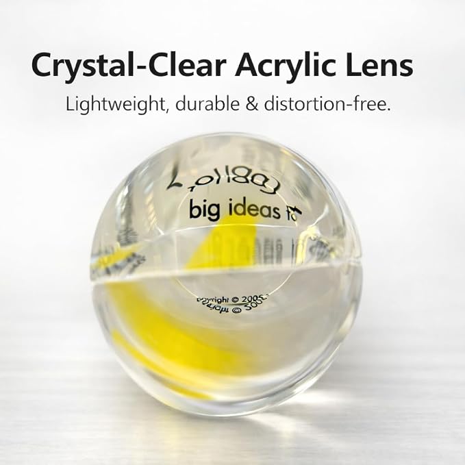 4Pack Acrylic Reading Line Magnifier, 6" Half-Round Bar | Crystal Clear, Lightweight, Distortion-Free, Ideal for Seniors, For Books, Documents & Newspapers