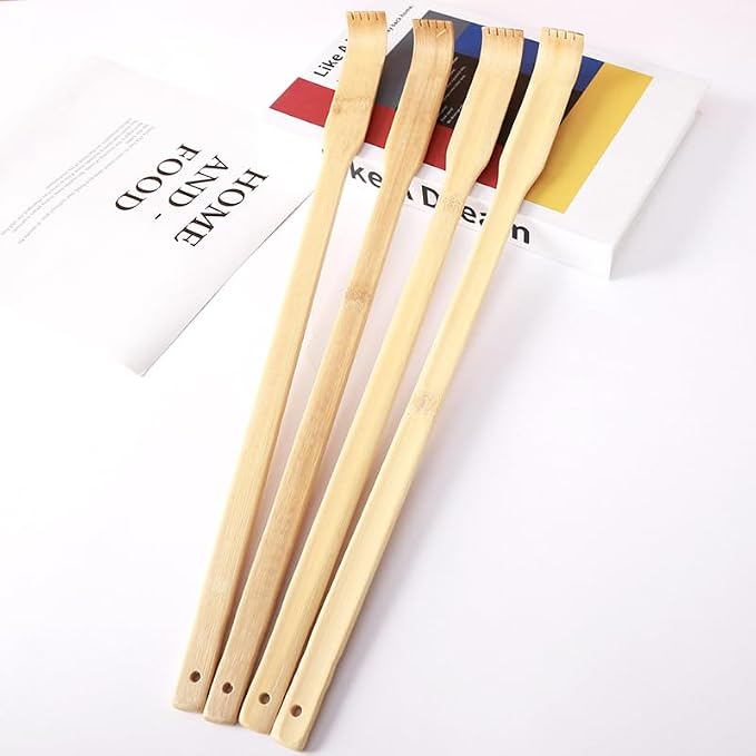3 Pcs Bamboo Back Scratcher Bamboo Back Scratchers 17 Inch Long Handle Back Scratchers for Adults Men Women (16.5 inches)
