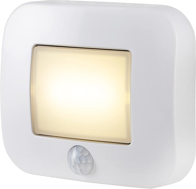 Energizer Motion-Activated LED Path Light, Wireless, 20 Lumens, Battery Powered, White, Ideal for Hallway, Entryway, Stairs, Pathway, Night Light, 38183 | Motion Activated Light for Hallway, Entryway, and Stairs, Swivel Lens for Directional Lighting, W...