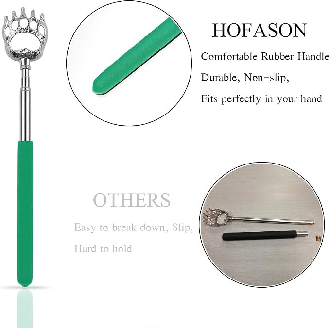 HOFASON Gift for Men, Stocking Stuffers for Adults Men Women, Back Scratcher, Mens Gifts for Christmas, White Elephant Gifts for Adults Husband Wife Friend Him Her, Small Gadgets for Men, Dad (Green)