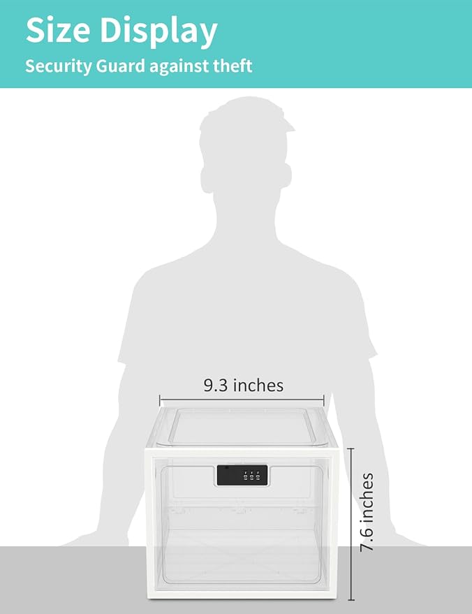 Large Medicine Lock Box for Safe Medication, Lockable Storage Box for Snacks Food, Phone Lock Boxes with Combination Code for Home/Dorms/Office Storage Lockers