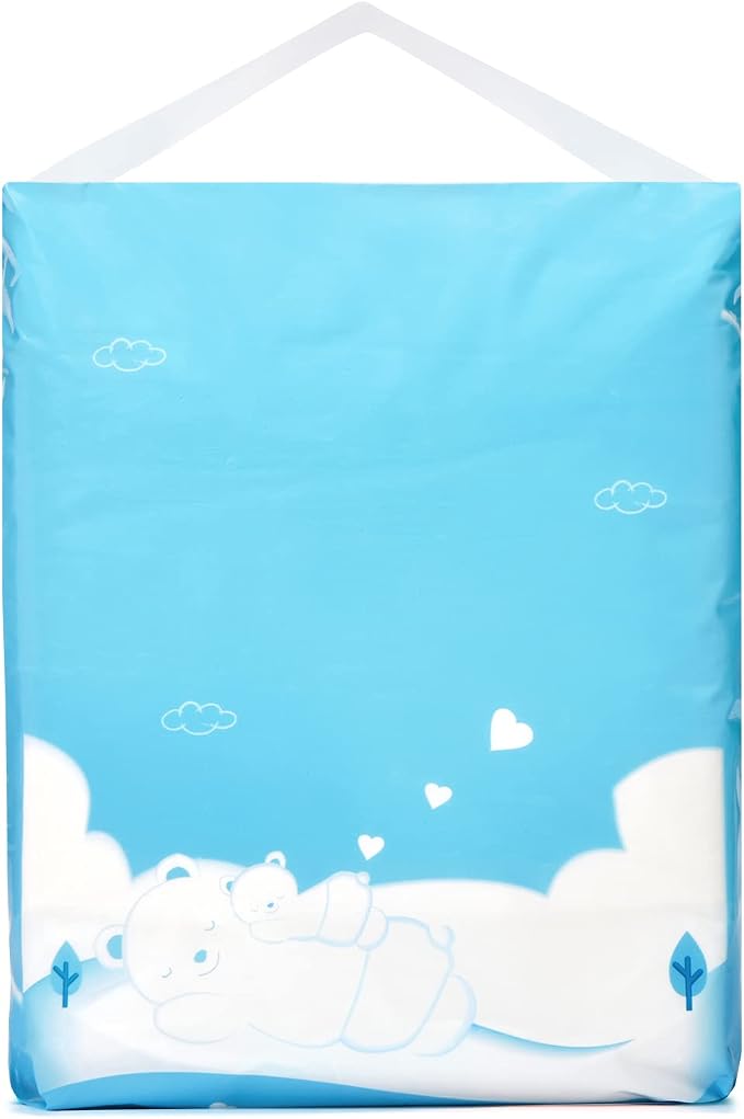 Littleforbig Diaper 2 Pieces - ABDry White Diapers (Large 36"-48")