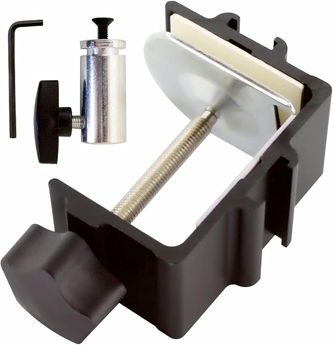 Heavy Duty Replacement Clamp for 1/2” Base Magnifying Lamp,Desk Lamp,Magnify Lamp,Swing Arm Lamp,Mic Microphone Suspension Boom Scissor Mount(Black)