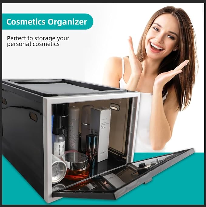 Medication Lock Box with Combination, Large Lockable Storage Box for Medicine, Snacks, Phone Jail, Food, Childproof First Aid Locked Cabinet, Organizer for Refrigerator, Office, School, Home