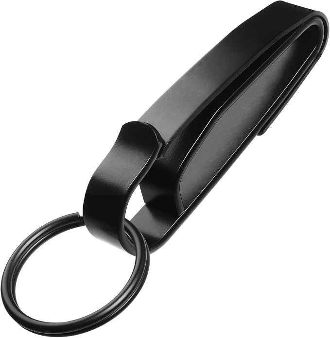 JOTOVO Tactical Stealth Key Ring Holder Special for Police and Fire Agencies Duty Belt, Double Side Quick Release Key Holder with Detachable Keyring (2.25-Inch Max)