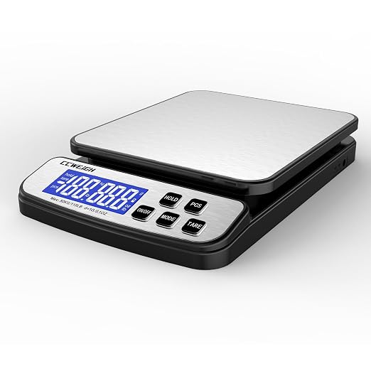 Digital Shipping Scale 110 lbs x 1g with Hold and Counting Function Mail Scale Postage Scale for Shipping Packages,Postal Scale for Warehouses, Homes, Offices, and Courier Companies