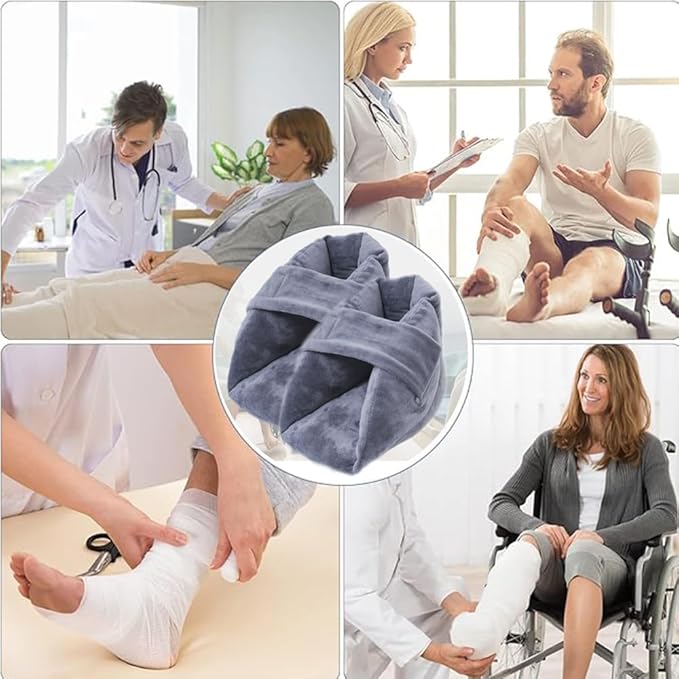 2PCS Heel Protector Cushion-Foot Support Pillow,Anti-Decubitus Heel Pad for Heel Pain Relief,Pressure Sores,Pressure Sores,Bed Sores,Plantar Fasciitis,Adjustable in Size