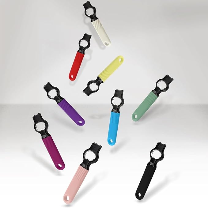 2-Pack Magnetic Beer Bottle Opener & Soda Can Opener, 2-in-1 Bottle Opener and Can Tab Opener Tool for Bartender, Long Nails, Arthritis, Silicone Handle with Build in Magnet - Light Green