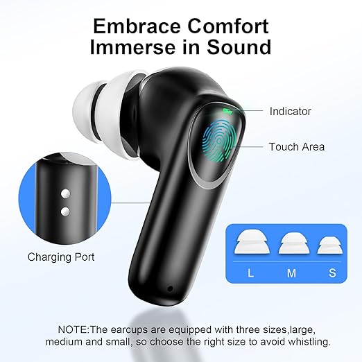 Digital Hearing Aids,Samildanach Noise Cancelling Hearing Amplifiers for Seniors with Bluetooth,Rechargeable Hearing earbuds with Crystal Clear Sound, and LED Power Display