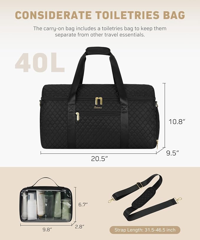 Travel Bags for Women Wide Open Large weekender Duffle Bag with Shoe Compartment Overnight Hospital Bag For Women Labor Delivery Carry on Bag Personal Item Travel Bag with Wet Pocket 3 Pcs Set