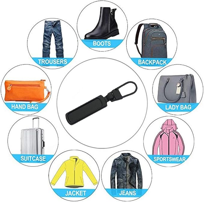 Mizeer Zipper Pull Replacement for Small Holes Zipper, Detachable Zipper Tab Repair for Clothing Jackets Boots