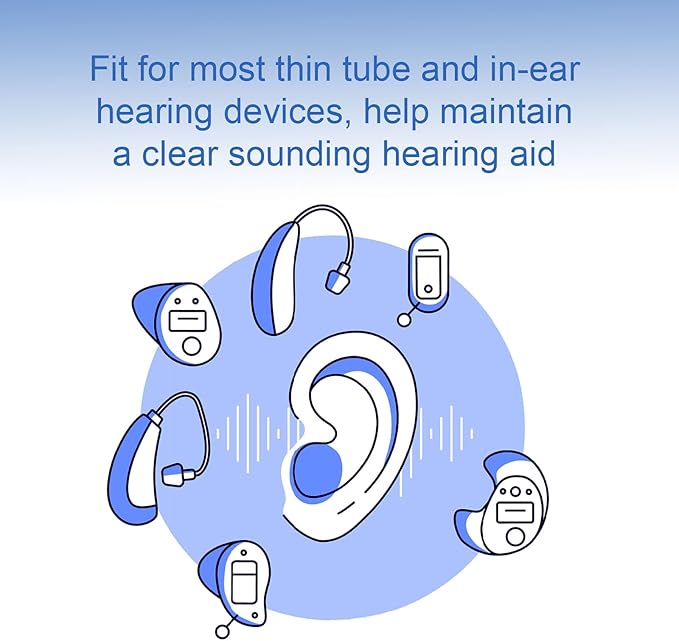 100 Count Hearing Aid Cleaner Ready-to-Use Stands Effective Thread-Fine Instrument Cleaning Kits for Hearing Devices (100)