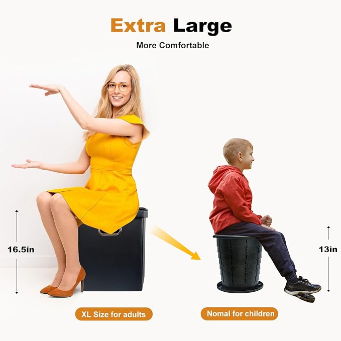 Ann Katy XL Portable Camping Toilet for Adults,Lightweight Folding Potty | Lightweight&Compact Potty with Lid for Adults and Kids,Portable Camping Toilets for Hiking,Beach,Boat,RV and Truck