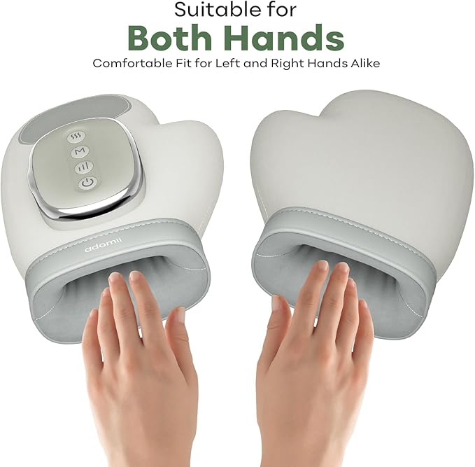Hand Massager with Heat & Compression - Relieves Hand Fatigue & Soreness - Wrists & Fingers Massager for Stress & Pain Relief - Cordless Hand Massager for Arthritis & Carpal Tunnel - Ideal Gift