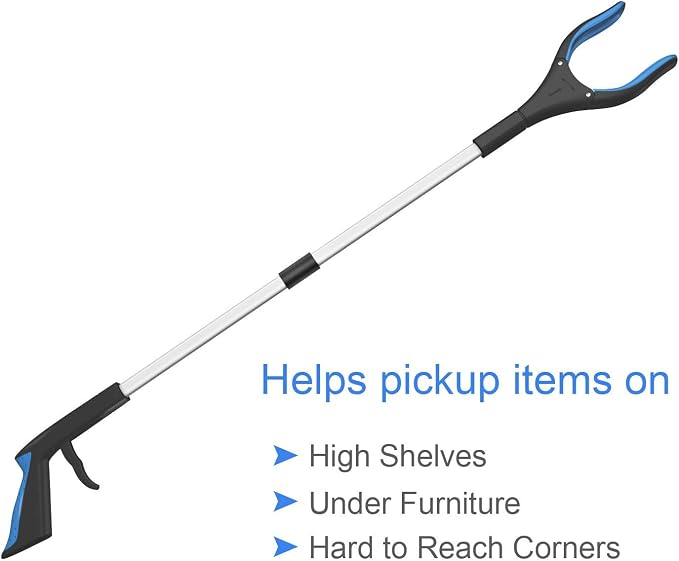Grabber Reacher Tool,FitPlus Premium Grabber Tool 32 Inch, Strong Magnet Grabber Reacher for Elderly, Lightweight Extra Long Handy for Trash, Use with Wheelchair