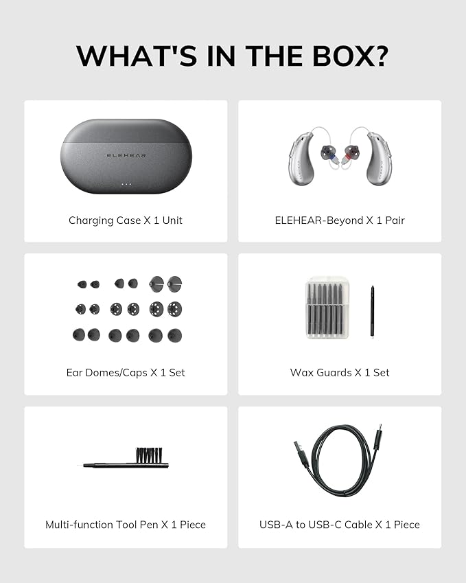 ELEHEAR-Beyond Hearing Aids, OTC Rechargeable Bluetooth Hearing aids for Seniors and Adults with AI Noise Cancellation and Tinnitus Masking, Superior Sound Quality, Bluetooth 5.3 and App Control