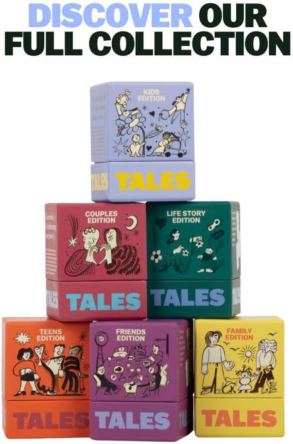 TALES Conversation Cards, Friends Edition 150 Count, Fun Friend Games for Adults, Teens, Kids, Perfect for Parties, Game Nights, Gifts & Gatherings, Conversations with Friends, Meaningful Connections