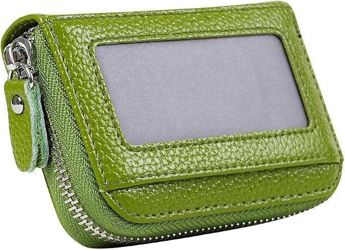 Women's RFID Blocking 12 Slots Credit Card Holder Leather Accordion Wallet