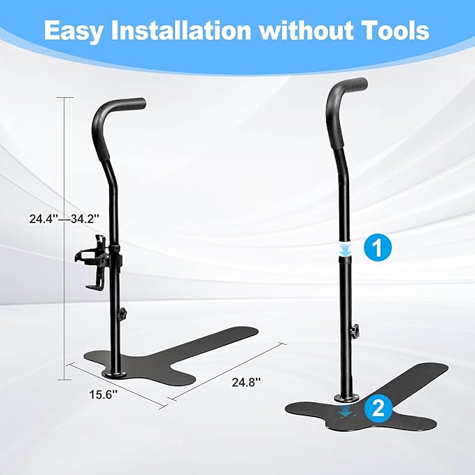 Stand Assist Aid for Elderly, Chair Couch Lift Devices for Seniors Adults, Standing Assistive Aids with Safety Handle & Cup Holder for Disabled, Handicap with Limited Mobility, Hold Up to 350LBS