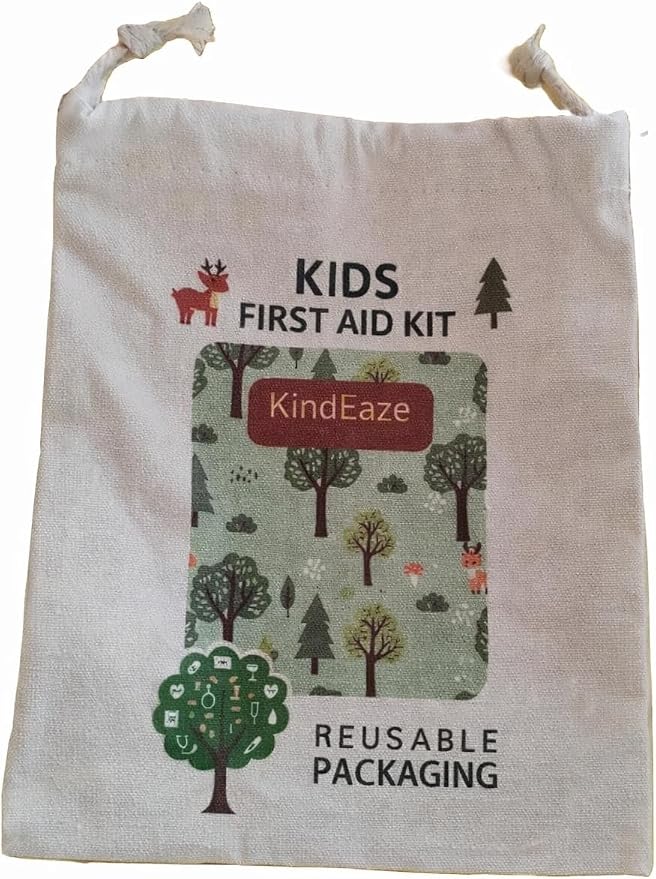 Travel First Aid Kit for Kids and Adults – 142 Pc. Includes Reusable Bag, Whistle and Compass. for Car, Home, Purse - Mini First Aid Kit Travel Size TSA-Approved.